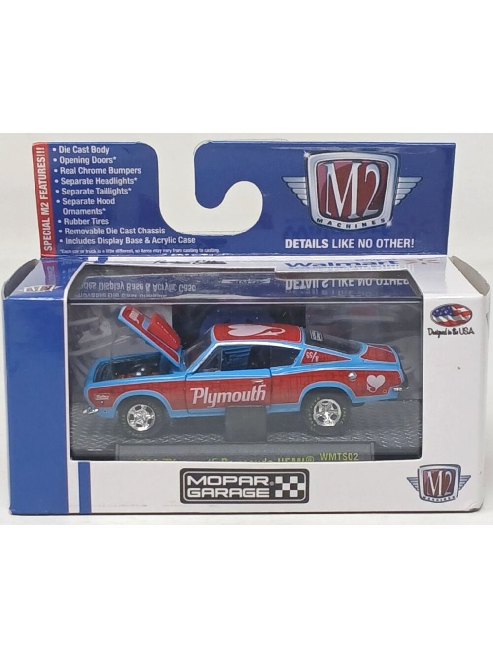 1968 Plymouth Barracuda HEMI DieCast Model Car M2 Machines Mopar Garage  New D32